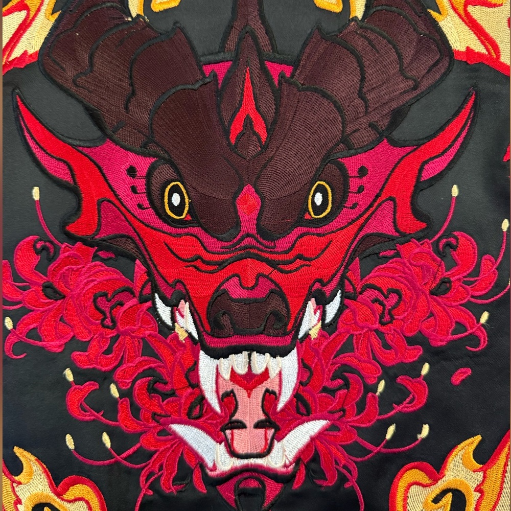 Dispel Red Dragon Sukajan Bomber Jacket Size S Unisex NWT - Picture 14 of 16